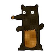 comic cartoon black bear N4