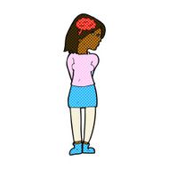 comic cartoon brainy woman N2