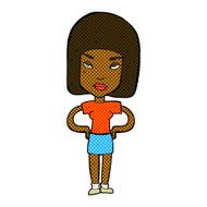 comic cartoon annoyed woman N28