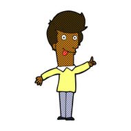 comic cartoon funny man with idea N2