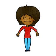 comic cartoon woman shrugging shoulders N71