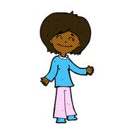 comic cartoon happy woman N35
