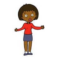 comic cartoon woman making excuses N3