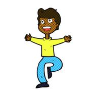 comic cartoon excited boy N17