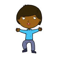 comic cartoon happy boy N25