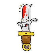 comic cartoon frightened knife N2