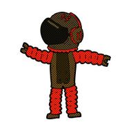 comic cartoon astronaut reaching N2