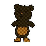 comic cartoon teddy black bear
