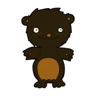 comic cartoon happy little black bear N2