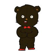 comic cartoon teddy black bear N2