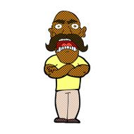 comic cartoon angry man N12