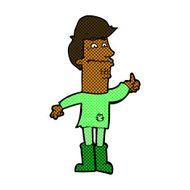 comic cartoon nervous man N17