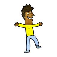 comic cartoon happy man N60