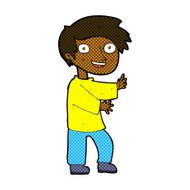 comic cartoon excited boy N19