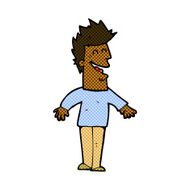 comic cartoon happy man N61