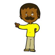 comic cartoon man with mustache pointing N5