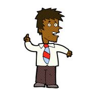 comic cartoon man with idea N15