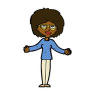 comic cartoon woman wearing spectacles N6