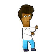 comic cartoon man gesturing wildly N2