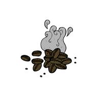 comic cartoon coffee beans N4