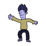 comic cartoon happy vampire man N5