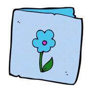 comic cartoon flower greeting card N2