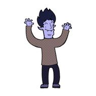 comic cartoon happy vampire man N6