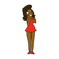 comic cartoon excited woman N23