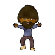 comic cartoon happy man with beard N5