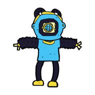 comic cartoon deep sea diver N5