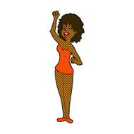 comic cartoon dancing woman N9