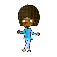 comic cartoon confused woman N13