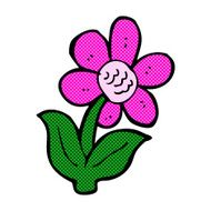 comic cartoon flower N43