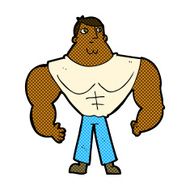 comic cartoon body builder