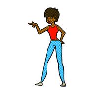 comic cartoon woman pointing N29
