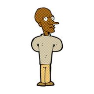 comic cartoon evil bald man N2