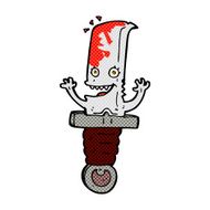 crazy comic cartoon knife character N2