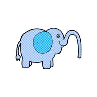 comic cartoon elephant squirting water N3