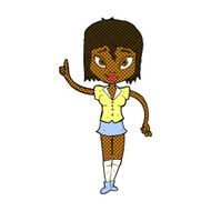 comic cartoon woman making point N3