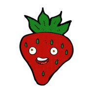comic cartoon happy strawberry