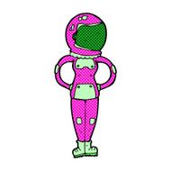 comic cartoon female astronaut N5