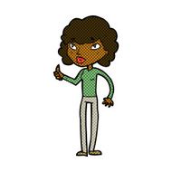 comic cartoon woman giving thumbs up symbol N11