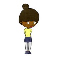 comic cartoon woman staring N5