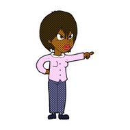 comic cartoon woman accusing N2