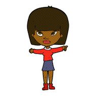 comic cartoon woman pointing N30