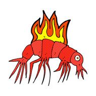 comic cartoon hot shrimp
