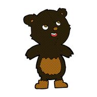comic cartoon black bear N6