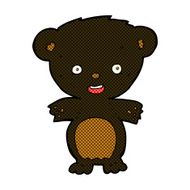 comic cartoon black bear N7