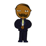 comic cartoon old man with mustache N4