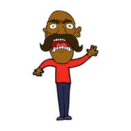comic cartoon angry old man N20